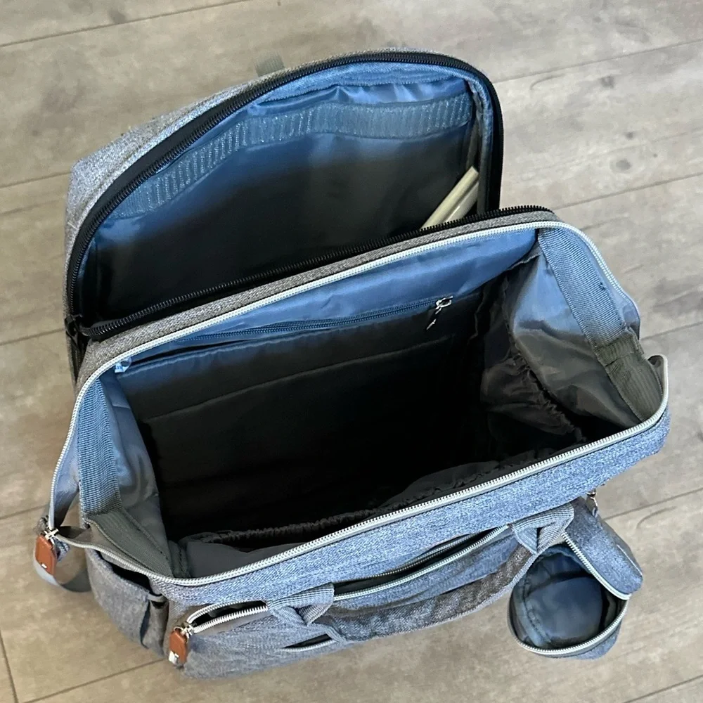 Boutique Large Diaper Bag, Backpack, Bassinet, Tech Charging Station all in one